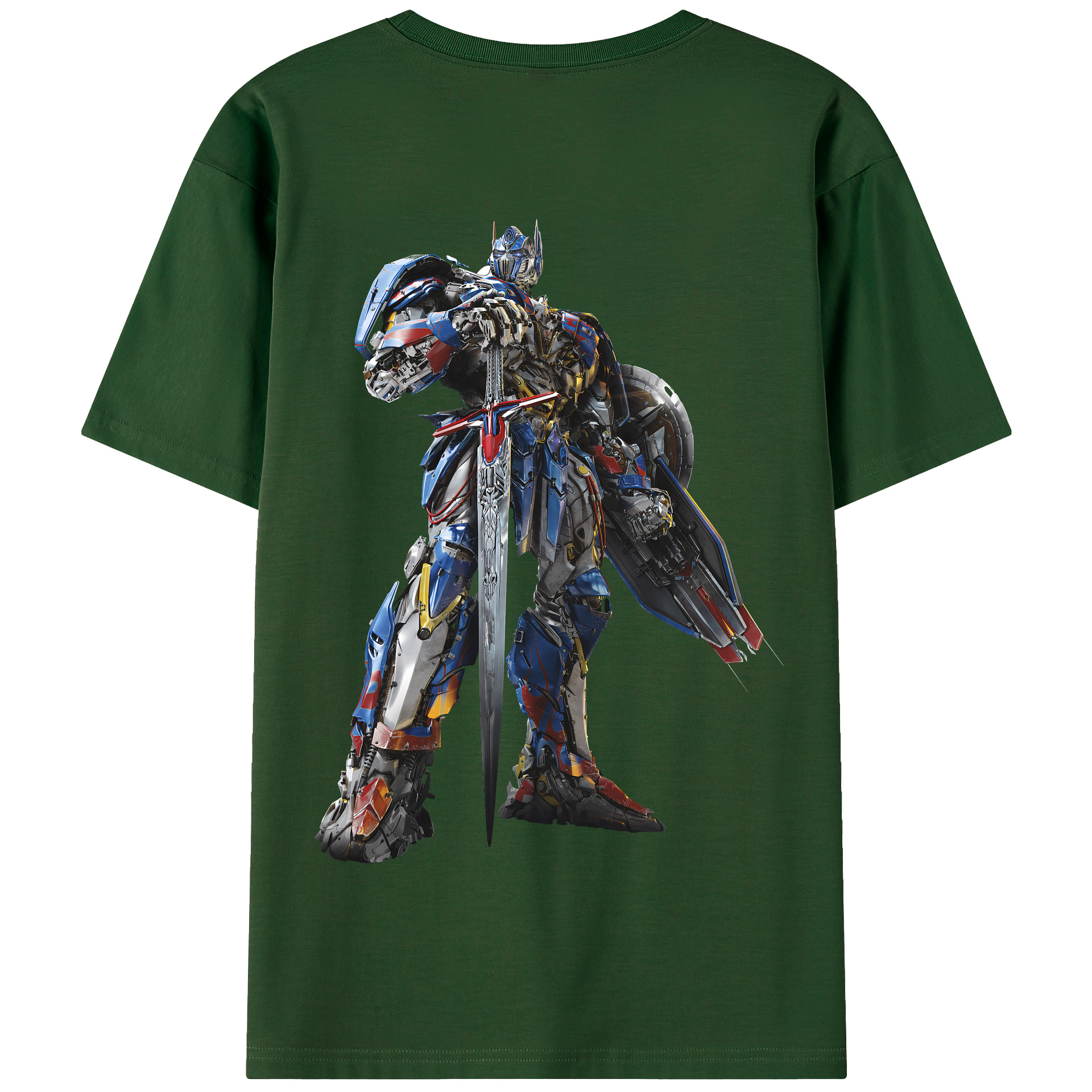 （画像用） Transformers トランスフォーマー 綿100％半袖Tシャツ（背面プリント）